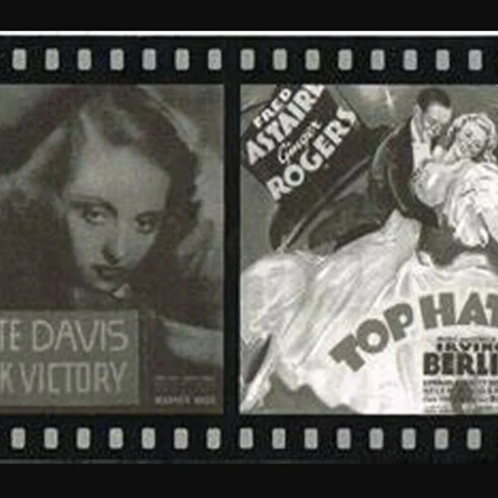 Old Hollywood Film Strip Movie Posters Wallpaper Border